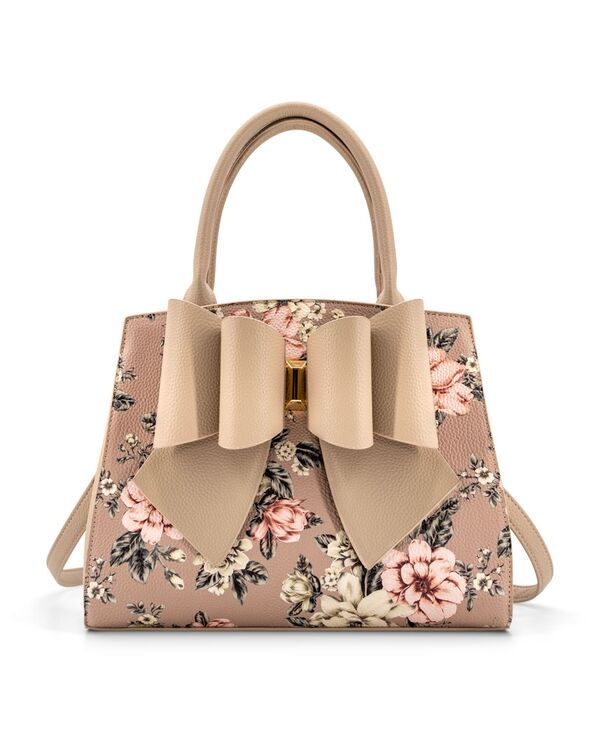 ライクドリームス レディース バッグ LIKE DREAMS Rosalie Bow Top Handle Medium Satchel Handbag Beige ベージュ