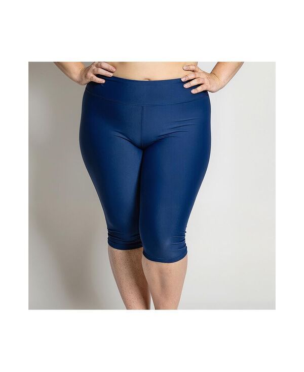 カリプサ レディース 水着 ボトムスのみ プラスサイズ キャップ レギンス Calypsa Plusize High Waisted Chlorine Resistant Capri Swim Leg