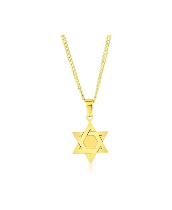 メタロ レディース アクセサリー ネックレス・チョーカー・ペンダントトップ Tシャツ レース Metallo Stainlessteel Polished Star of David Necklace 9,975円