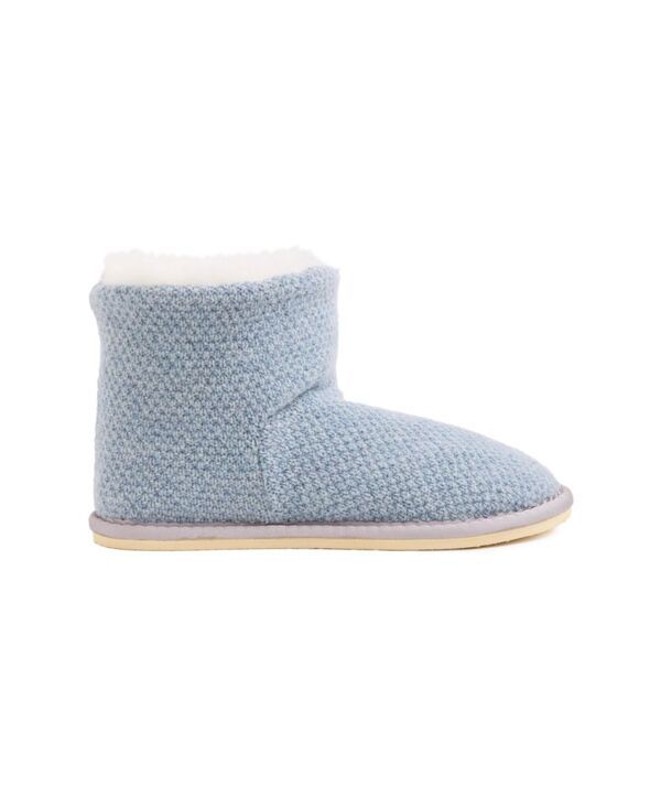 ケルティックアンドコー レディース シューズ ブーツ・レインブーツ ニット Celtic Co British Knitted Shortie Slippers Vintage blue ブルー