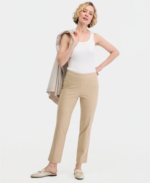 ジェイエムコレクション レディース ボトムス カジュアルパンツ JM Collection Womens MidRise StraightLeg Pullon Pants Coffee Cake コー