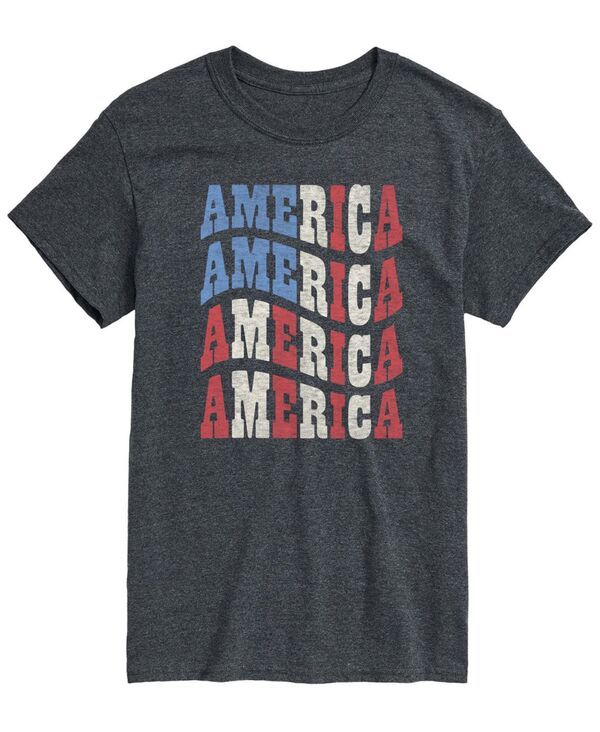 エアウェーブス メンズ トップス Tシャツ 半袖 グラフィック AIRWAVES Mens America Wavy ShortSleeve Graphic TShirts Heather Charc