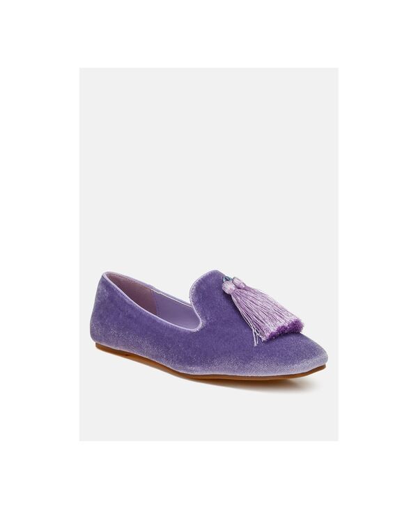ラグアンドコー レディース シューズ スリッポン・ローファー ベルベット Rag Co Rag and Co Womens Tromso Iconic Tassel Detail Velvet Loa