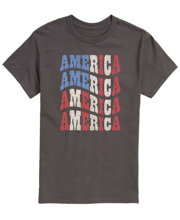 エアウェーブス メンズ トップス Tシャツ 半袖 グラフィック AIRWAVES Mens America Wavy ShortSleeve Graphic TShirts Charcoal チャコー
