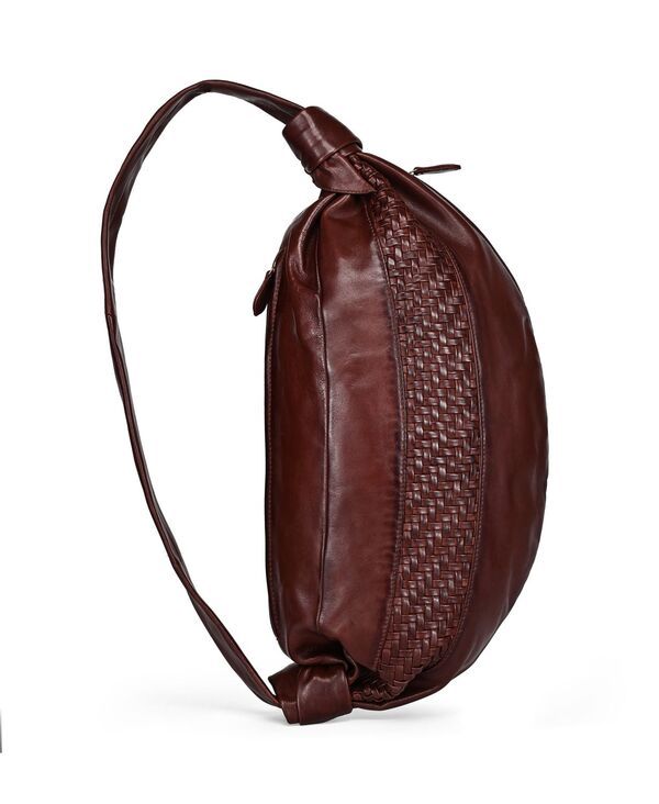 オールドトレンド レディース バッグ OLD TREND Lily ExtraLarge Handwoven Convertible Sling Handbag Dark Brown ブラウン