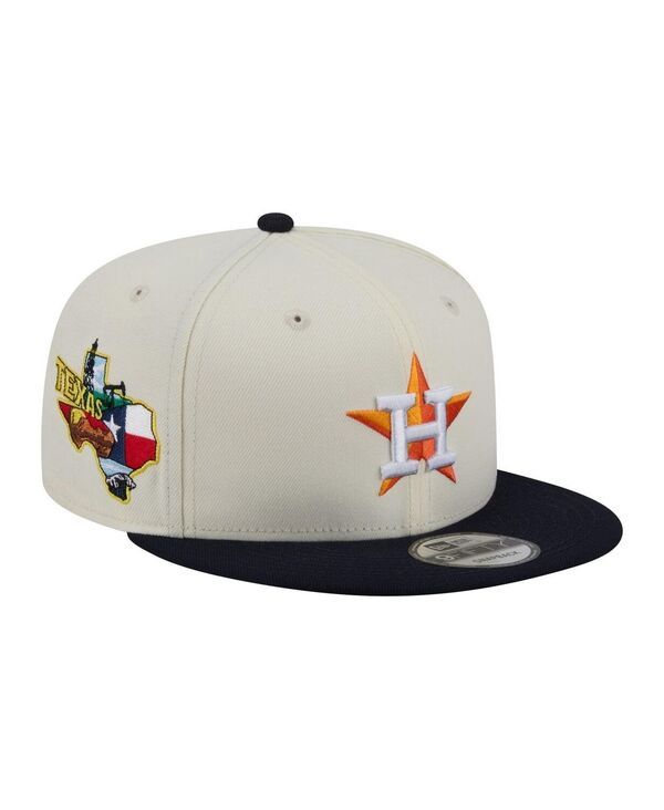 ニューエラ メンズ アクセサリー 帽子 New Era Mens CreamNavy Houston Astros Localized 9FIFTY Snapback Hat Cream Navy ク