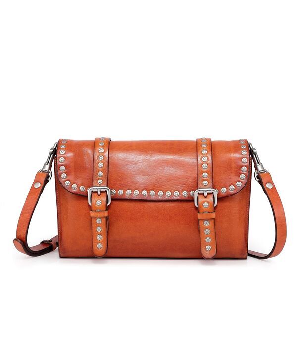 オールドトレンド レディース バッグ レザー OLD TREND Soul Stud Smalleather Convertible Crossbody Bag Cognac
