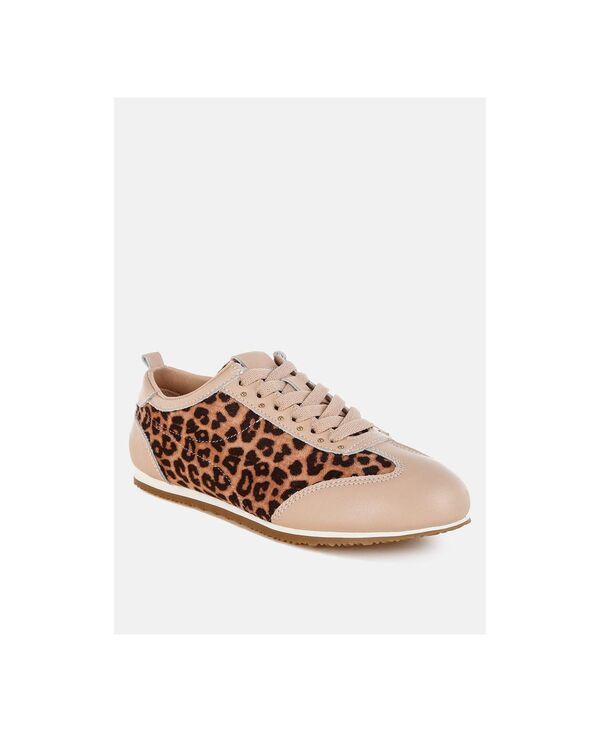 ラグアンドコー レディース シューズ スニーカー プリント レザー Rag Co Rag and Co Womens Narati Leopard Print Realeather Sneakers