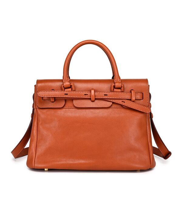 オールドトレンド レディース バッグ OLD TREND Wishbone Medium Satchel Handbag Cognac Brown ブラウン