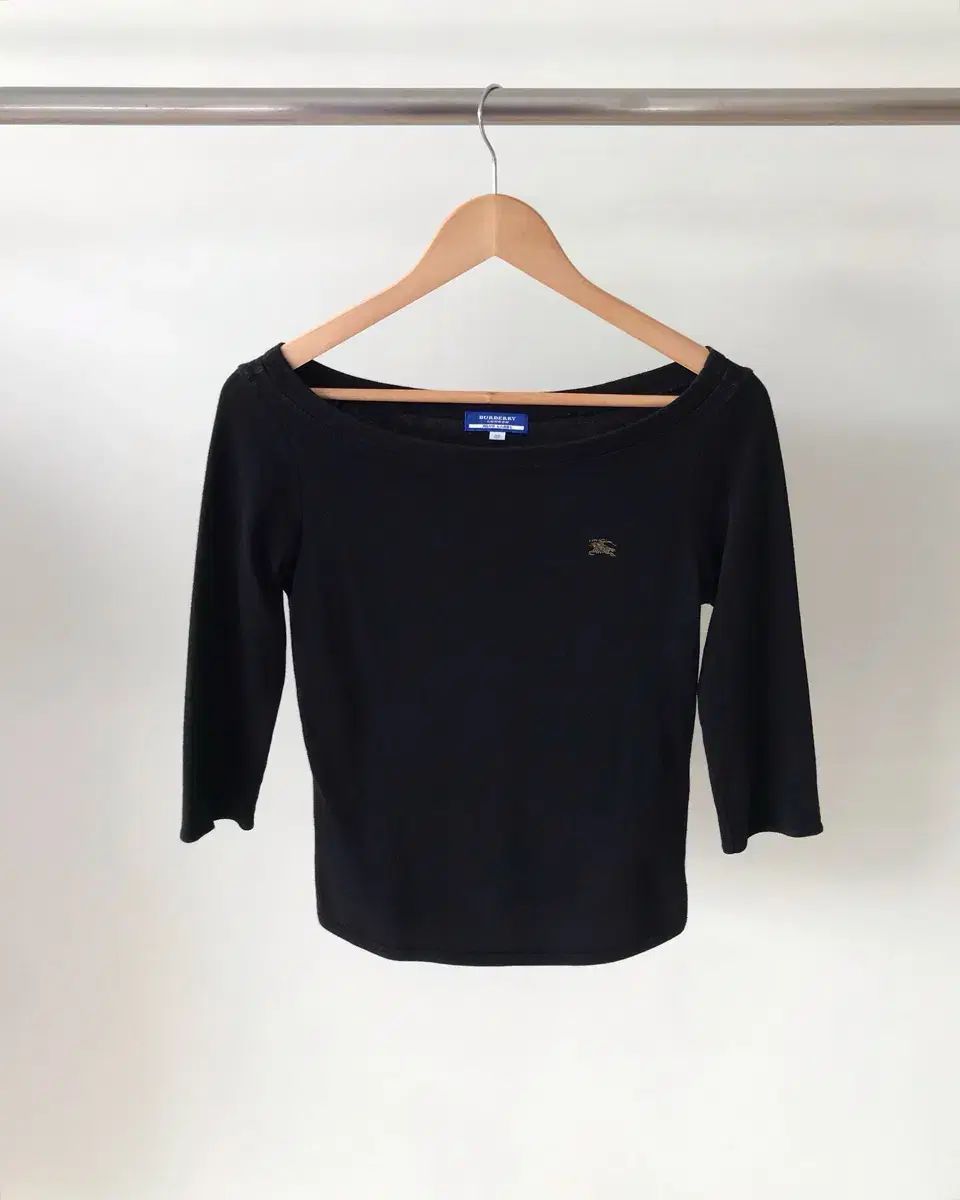 バーバリー ロゴ ボートネック 7分 長袖Tシャツ