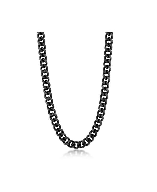 メタロ レディース アクセサリー ネックレス・チョーカー・ペンダントトップ Tシャツ レース Metallo Stainlessteel 10mmiami Cuban Chainecklace Bla