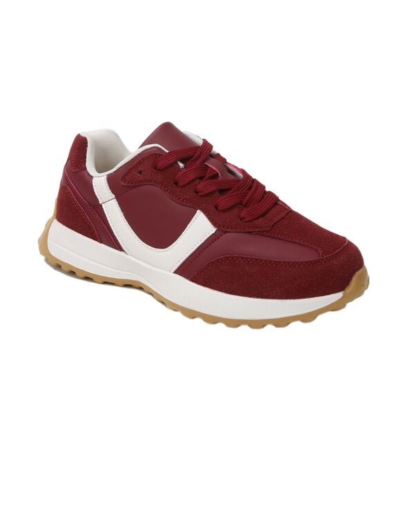 バーネス レディース シューズ スニーカー レース BERNESS Womens Beyonce Retro LaceUp Sneakers Burgundy バーガンディ