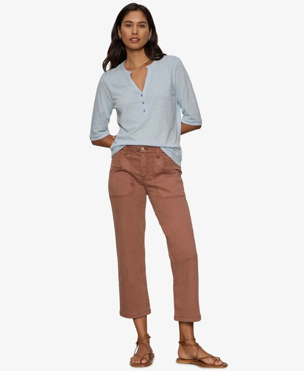 サンクチュアリー レディース ボトムス デニムパンツ ジーンズ Sanctuary Womens Retreat WideLeg Crop Jeans Mud Bath