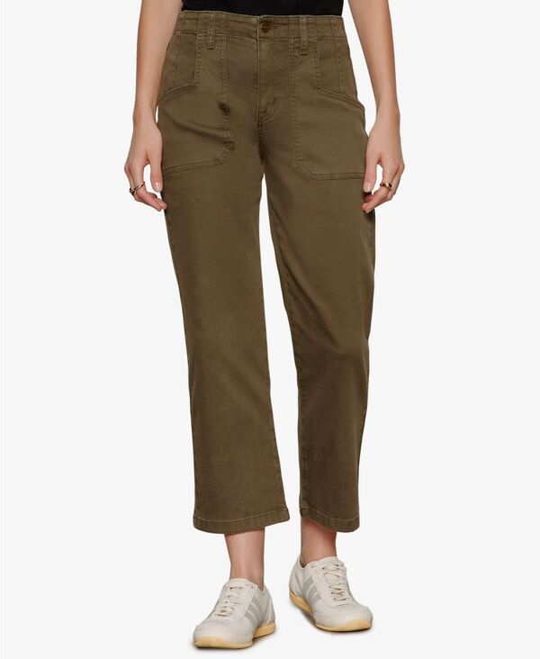 サンクチュアリー レディース ボトムス デニムパンツ ジーンズ Sanctuary Womens Retreat WideLeg Crop Jeans Burnt Olive オリーブ