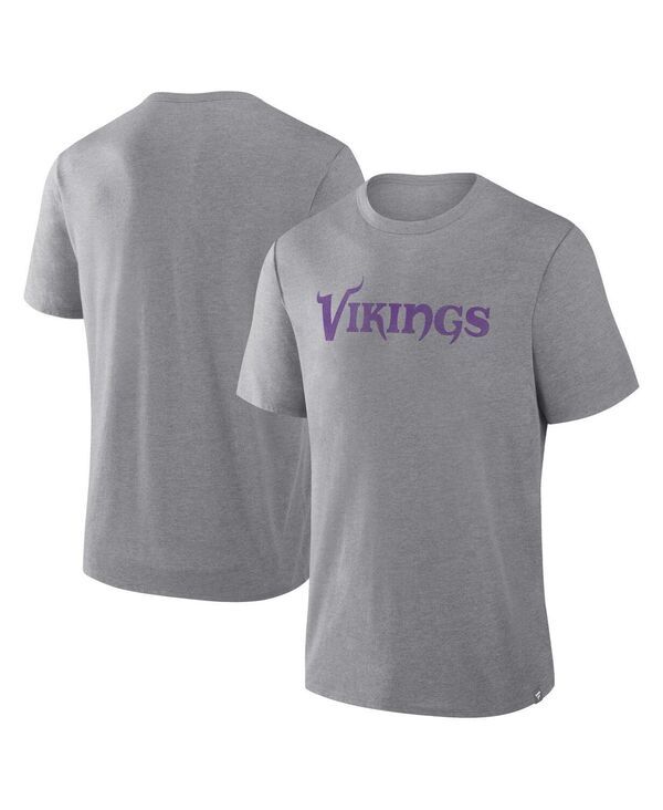 ファナティクス メンズ トップス Tシャツ Fanatics Mens Heather Gray Minnesota Vikings Pass Rush TriBlend TShirt Heather