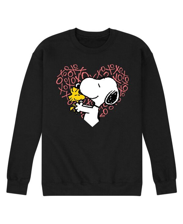 エアウェーブス メンズ アウター パーカー・スウェット シャツ フリース AIRWAVES Mens Peanuts Long Sleeve Crew Fleece Sweatshirt Black