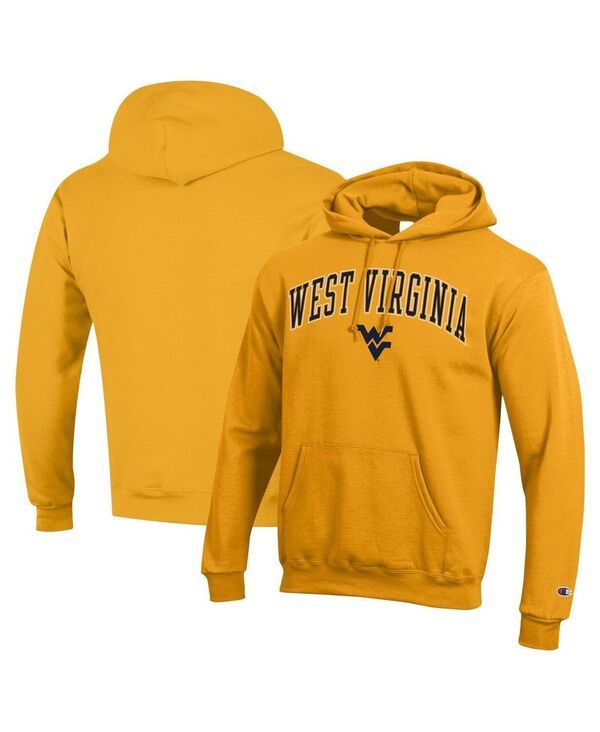 チャンピオン メンズ アウター パーカー・スウェット ロゴ Champion Mens Gold West Virginia Mountaineers Arch Over Logo Pullover