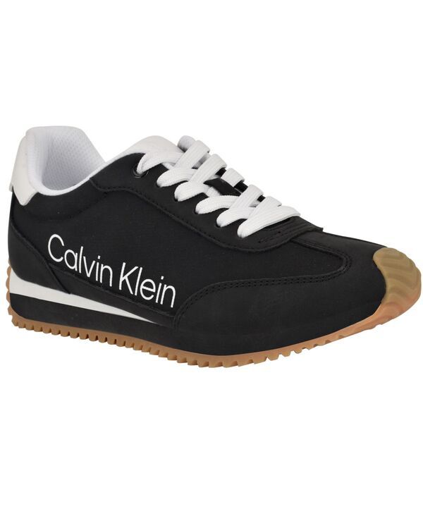 カルバンクライン レディース シューズ スニーカー レース Calvin Klein Womens Lanier LaceUp Sneakers Black White ホワイト
