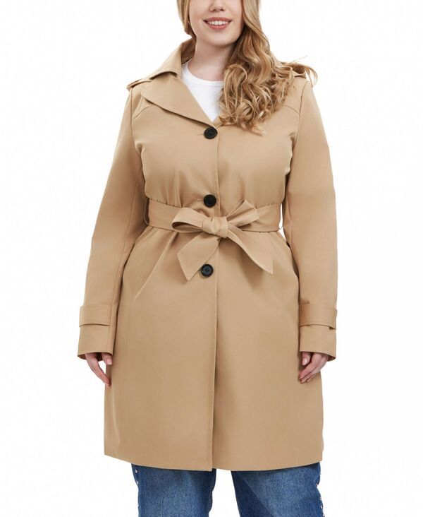 ビージーエスディー レディース アウター ジャケット・ブルゾン プラスサイズ コート BGSD Womens Plusize Ivy Wateresistant Hooded Trench Coata