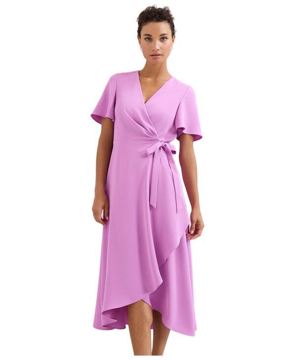 フェイズ・エイト レディース トップス ワンピース ミディ Phaseight Womens Julissa Short Sleeve Wrap Midi Dress Pink ピンク