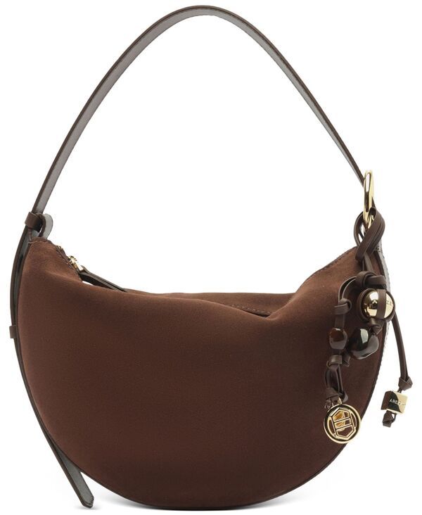 アレッツォ レディース バッグ スエード Arezzo Simone Medium Suede Shoulder Handbag New Cocoa ココア