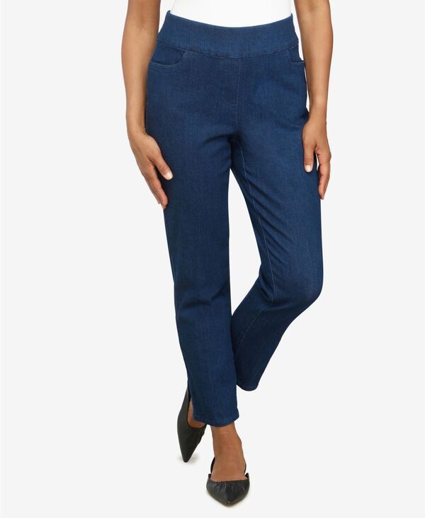 アルフレッド ダナー レディース ボトムス カジュアルパンツ ストレート プチ デニム Alfredunner Petite MidRise Pull On Straight Leg Denim Pa