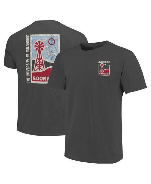 イメージワン メンズ トップス Tシャツ ミニ グラフィック Image One Mens Graphite Oklahoma Sooners Comfort Colors Minimal Vista