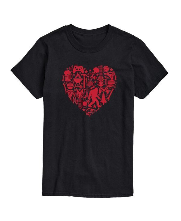 エアウェーブス メンズ トップス Tシャツ AIRWAVES Mens Valentines Day Short Sleeve Tshirt Black ブラック