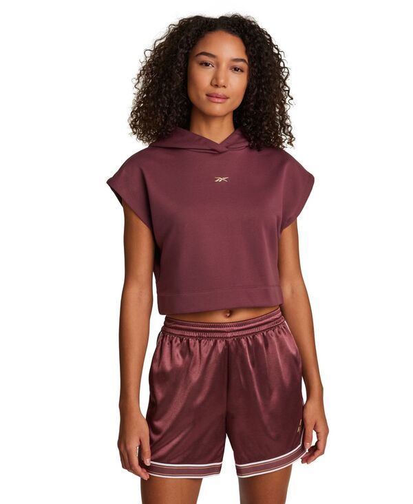 リーボック レディース アウター パーカー・スウェット Reebok Womens Basketball Stitch PullOn Hoodie Blackberry
