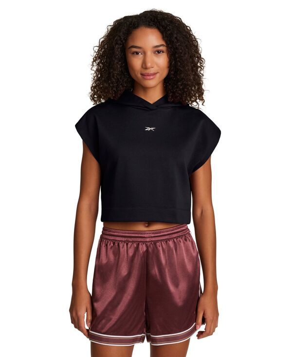 リーボック レディース アウター パーカー・スウェット Reebok Womens Basketball Stitch PullOn Hoodie Black ブラック