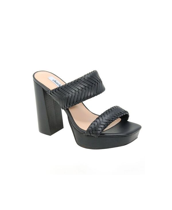 チャールズ・デイビッド レディース シューズ サンダル プラットフォーム ヒール Charles David Womens Intro Platform Chunky Heel Sandal Blac
