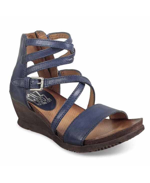 ミズムーズ レディース シューズ サンダル Miz Mooz Womens Wedge Sandal Blue ブルー