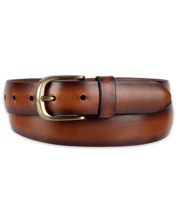 クラブルーム メンズ アクセサリー ベルト レザー Club Room Luxury Classic Featheredge Leather Dress Beltan タン