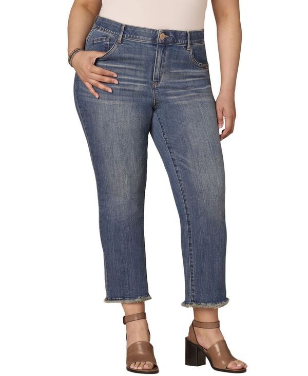 デモクラシー レディース ボトムス デニムパンツ プラスサイズ ジーンズ Democracy Plusize Clean FinishighRise Jeans Mid Blue Artisanal