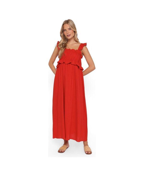 Petal and Pup レディース トップス ワンピース マキシ Petal and Pup Womens Ross Frill Strap Maxi Dress Red レッド