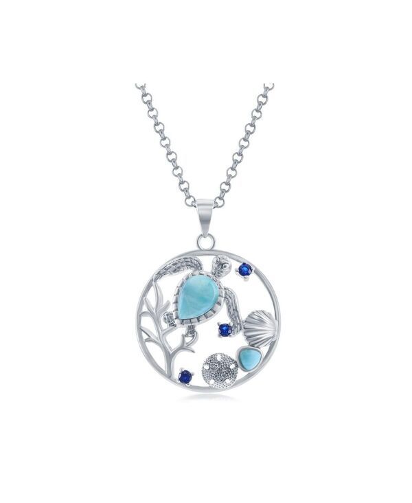 カリビアントレジャーズ レディース アクセサリー ネックレス・チョーカー・ペンダントトップ レース Caribbean Treasuresterling Silver Turtle Seashell