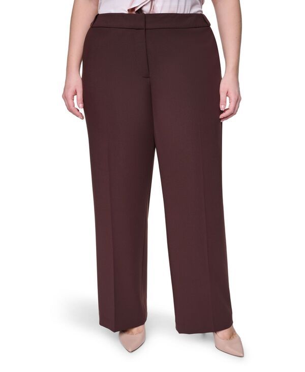 カルバンクライン レディース ボトムス カジュアルパンツ プラスサイズ アンクル Calvin Klein Plusize MidRise Highline Ankle Pants Coffee Be