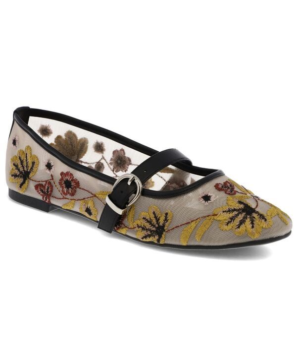 ミア レディース シューズ パンプス メッシュ 刺繍 MIA Womens Bluet Embroide red Mesh Mary Jane Ballet Flats BlackPink ブラック
