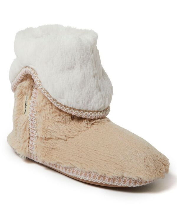 ディアフォームズ レディース シューズ ブーツ・レインブーツ ダウン Dearfoams Womens Beth Faux Fur Foldown Fuzzy Bootie House Slipper