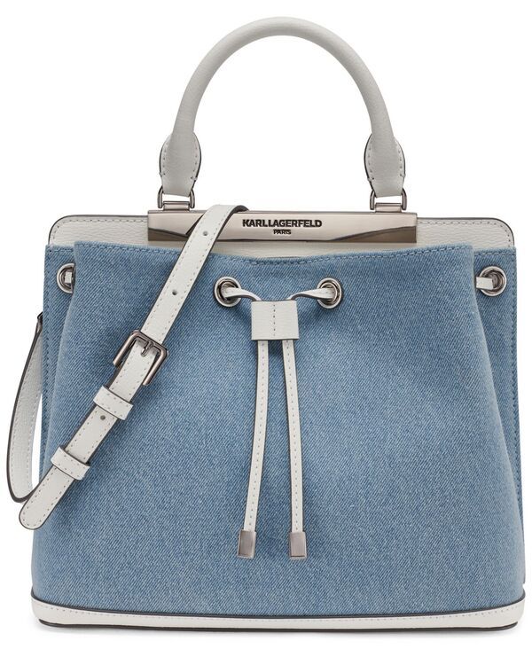 カール ラガーフェルド レディース バッグ KARLAGERFELD PARIS Evelina Small Bucket Handbag Denim デニム