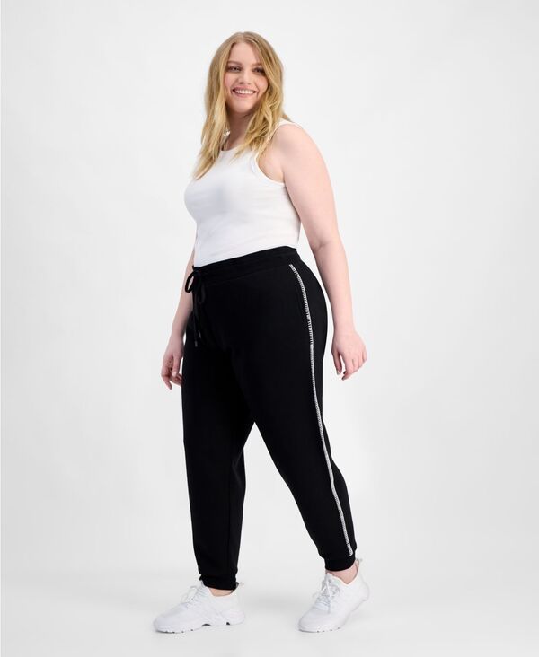 アンドノウディス レディース ボトムス カジュアルパンツ プラスサイズ And Now This Trendy Plusize High Rise Drawstring Jogger Pants Bl
