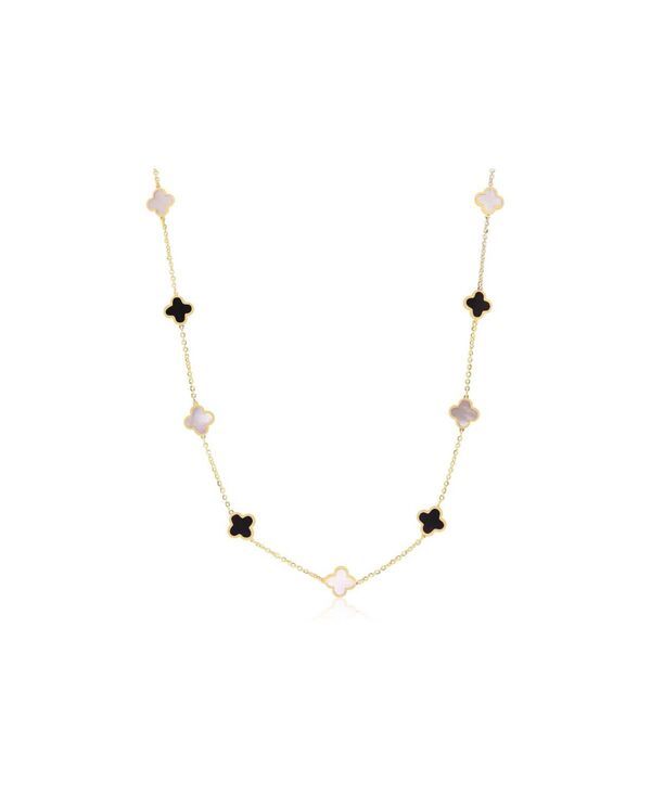 ザ・ラブリー レディース アクセサリー ネックレス・チョーカー・ペンダントトップ ミニ レース The Lovery Mini Mother of Pearl and Onyx Mixed Clove