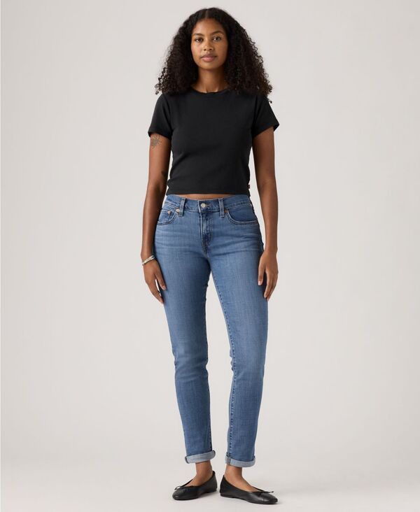 リーバイス レディース ボトムス デニムパンツ ジーンズ Levis Womens Relaxed Boyfriend Tape red Leg Jeans Lapis Gem