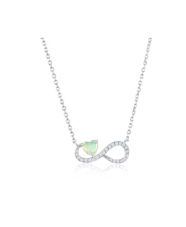 カリビアントレジャーズ レディース アクセサリー ネックレス・チョーカー・ペンダントトップ レース Caribbean Treasuresterling Opal Heart CZ Infinity