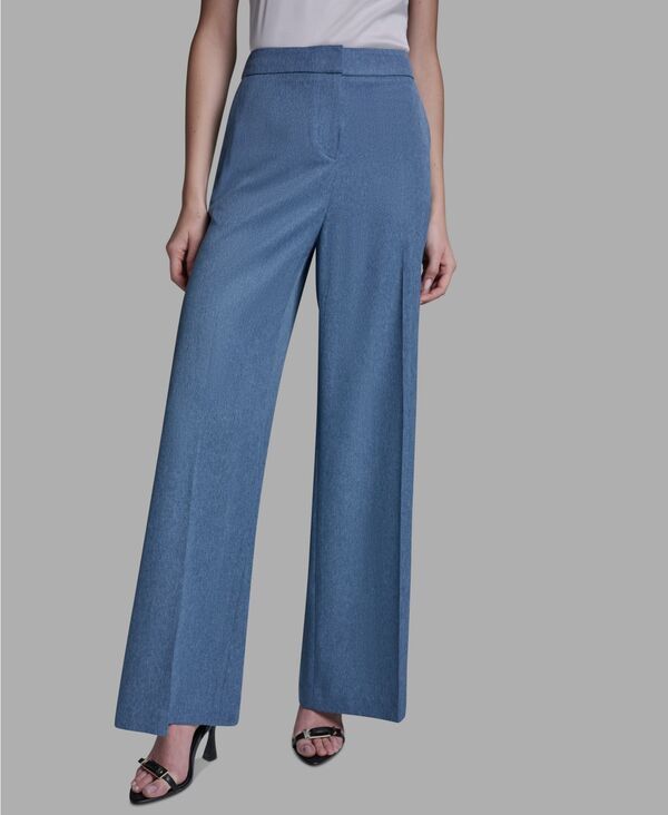 ビーシビージー レディース ボトムス カジュアルパンツ デニム BCBG Womens HighRise Denim WideLeg Pants Light Indigo インディゴ