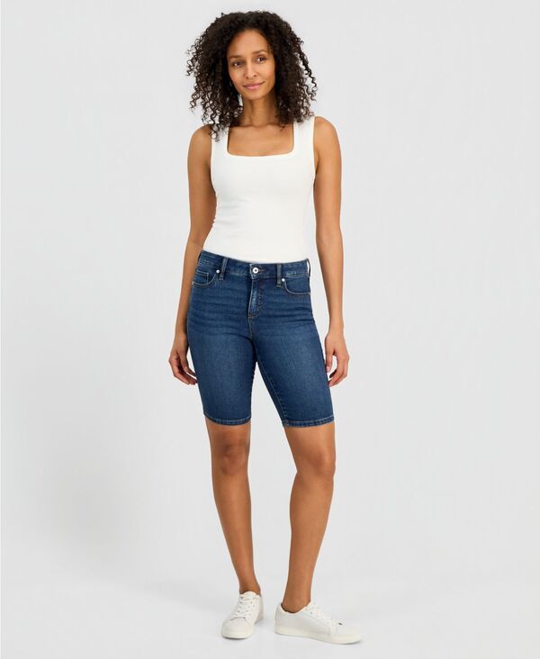 スタイルアンドコー レディース ボトムス ハーフパンツ・ショーツ ショートパンツ デニム Style Co Womens MidRise Denim Bermuda Shorts Diamond Wa
