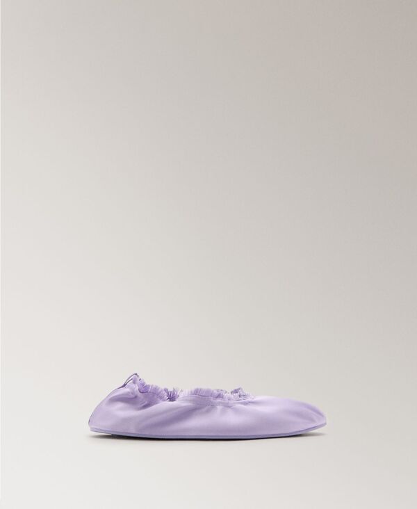 マンゴ レディース シューズ パンプス サテン MANGO Womens Elastic Satin Ballet Flats Lilac ライラック 20,506円