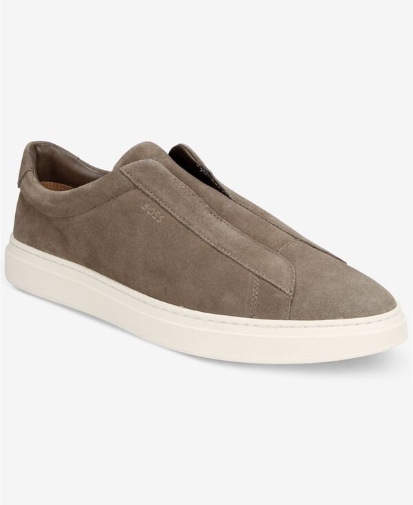ヒューゴボス メンズ シューズ スニーカー レース BOSS by Hugo Boss Mens Kieran Laceless LowTop Sneakers Beige ベージュ