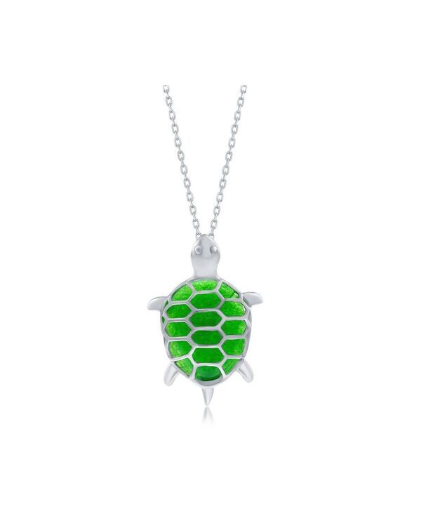 カリビアントレジャーズ レディース アクセサリー ネックレス・チョーカー・ペンダントトップ レース Caribbean Treasuresterling Silver Jade Turtle Neck