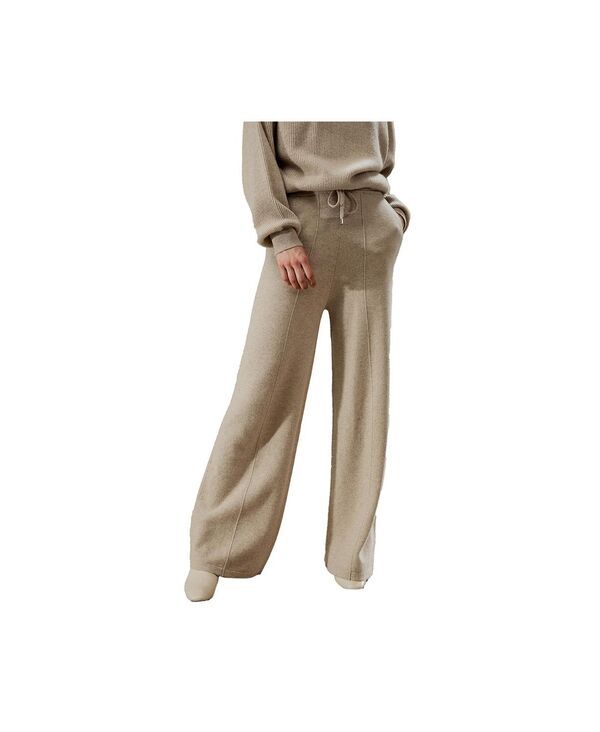 リリーシルク レディース ボトムス カジュアルパンツ スウェットパンツ LILYSILK Womens Fluid Cashmere SweatPants Beige ベージュ